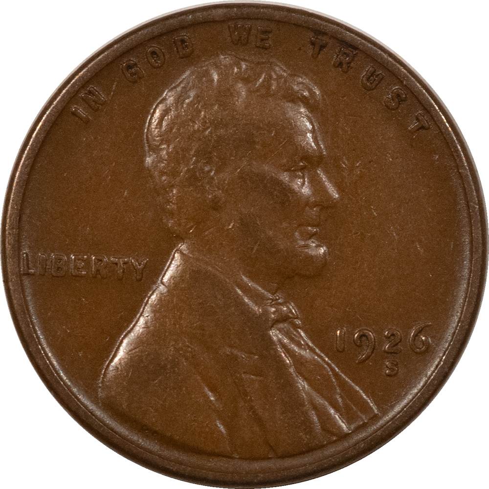 Lincoln Cents (Wheat) 1926-S LINCOLN CENT – PLEASING CIRCULATED EXAMPLE! Lincoln Cents (Wheat) 1926-S LINCOLN CENT – PLEASING CIRCULATED EXAMPLE!