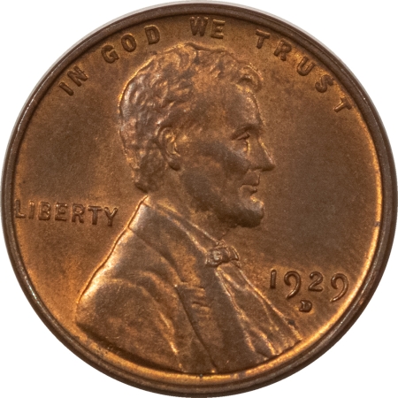 Lincoln Cents (Wheat) 1929-D LINCOLN CENT – UNCIRCULATED, ORIGINAL, CLAIMS TO CHOICE!
