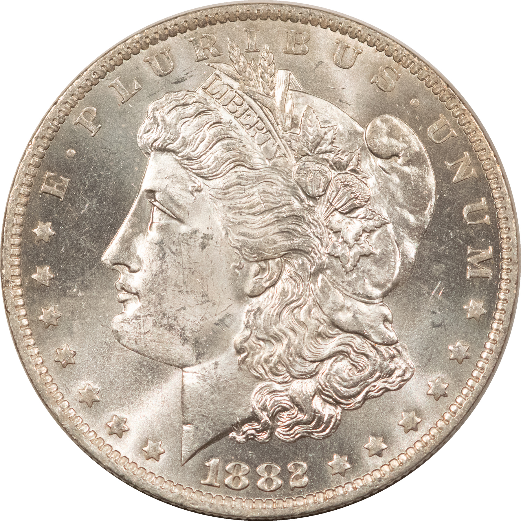 Dollars 1882-O $1 MORGAN DOLLAR – UNCIRCULATED, BLAST WHITE & CHOICE! Dollars 1882-O $1 MORGAN DOLLAR – UNCIRCULATED, BLAST WHITE & CHOICE!
