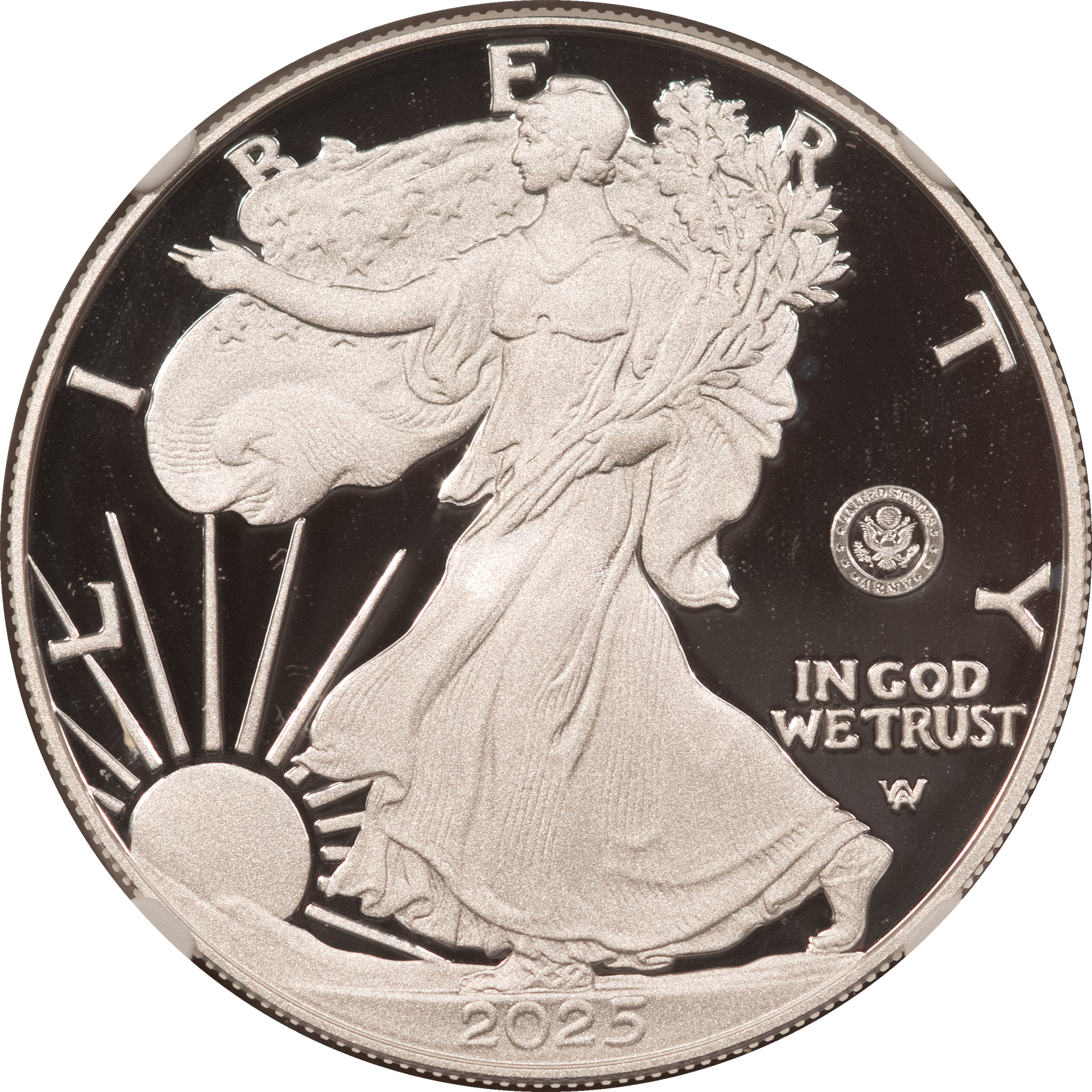 American Silver Eagles 2025-W $1 AMERICAN SILVER EAGLE 1 OZ .999 US ARMY 250TH ANN PRIVY NGC PF-69 UCAM American Silver Eagles 2025-W $1 AMERICAN SILVER EAGLE 1 OZ .999 US ARMY 250TH ANN PRIVY NGC PF-69 UCAM