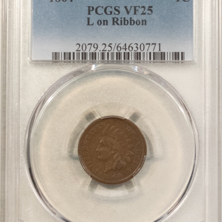 Indian 1864 INDIAN CENT L ON RIBBON – PCGS VF-25