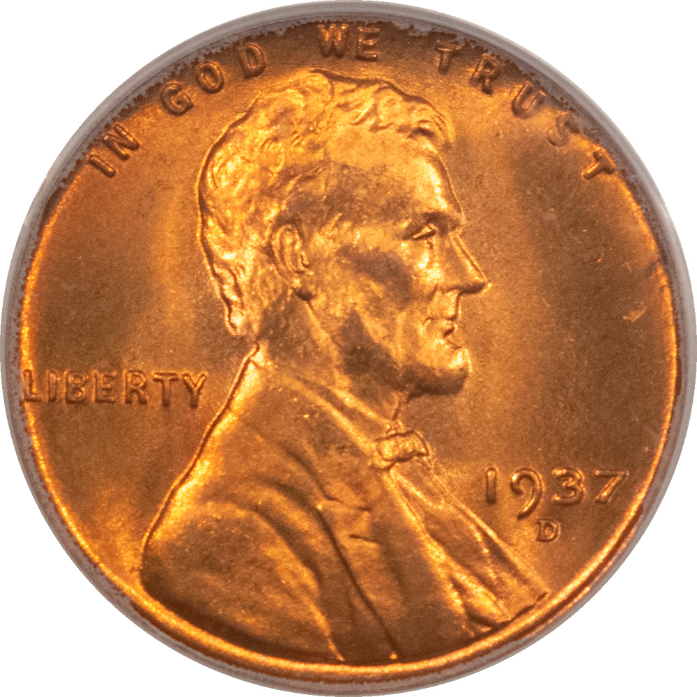 Lincoln Cents (Wheat) 1937-D LINCOLN CENT – PCGS MS-66 RD Lincoln Cents (Wheat) 1937-D LINCOLN CENT – PCGS MS-66 RD