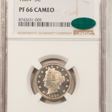CAC Approved Coins 1884 PROOF LIBERTY NICKEL – NGC PF-66 CAMEO, FRESH, PQ & CAC APPROVED!
