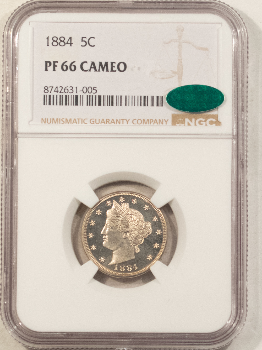 CAC Approved Coins 1884 PROOF LIBERTY NICKEL – NGC PF-66 CAMEO, FRESH, PQ & CAC APPROVED! CAC Approved Coins 1884 PROOF LIBERTY NICKEL – NGC PF-66 CAMEO, FRESH, PQ & CAC APPROVED!