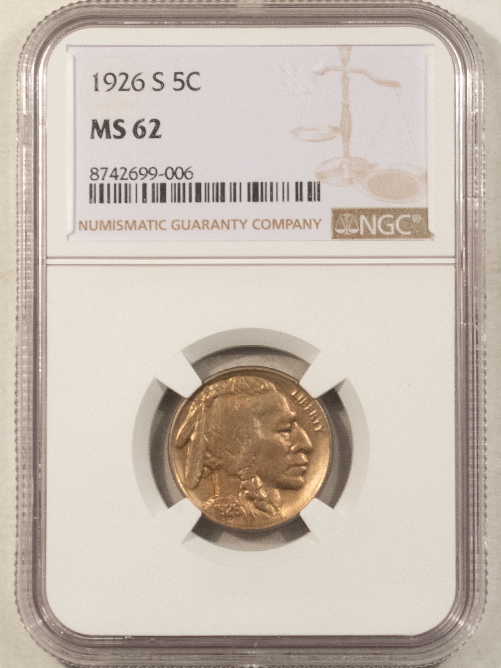 Buffalo Nickels 1926-S BUFFALO NICKEL – NGC MS-62, TOUGH DATE, SMOOTH & PLEASING! Buffalo Nickels 1926-S BUFFALO NICKEL – NGC MS-62, TOUGH DATE, SMOOTH & PLEASING!