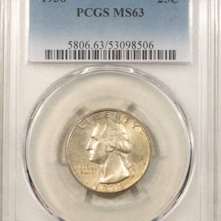 New Certified Coins 1938 WASHINGTON QUARTER – PCGS MS-63