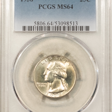 New Certified Coins 1938 WASHINGTON QUARTER – PCGS MS-64