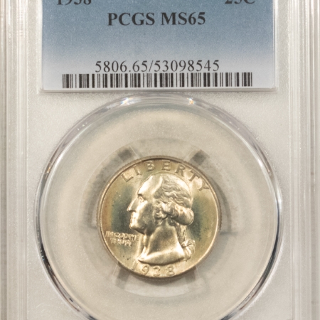 New Certified Coins 1938 WASHINGTON QUARTER – PCGS MS-65