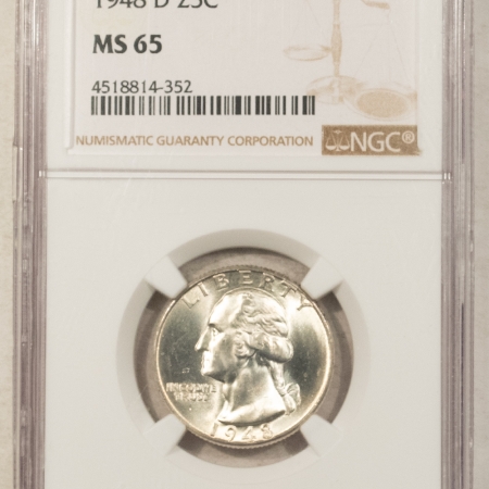 New Certified Coins 1948-D WASHINGTON QUARTER – NGC MS-65