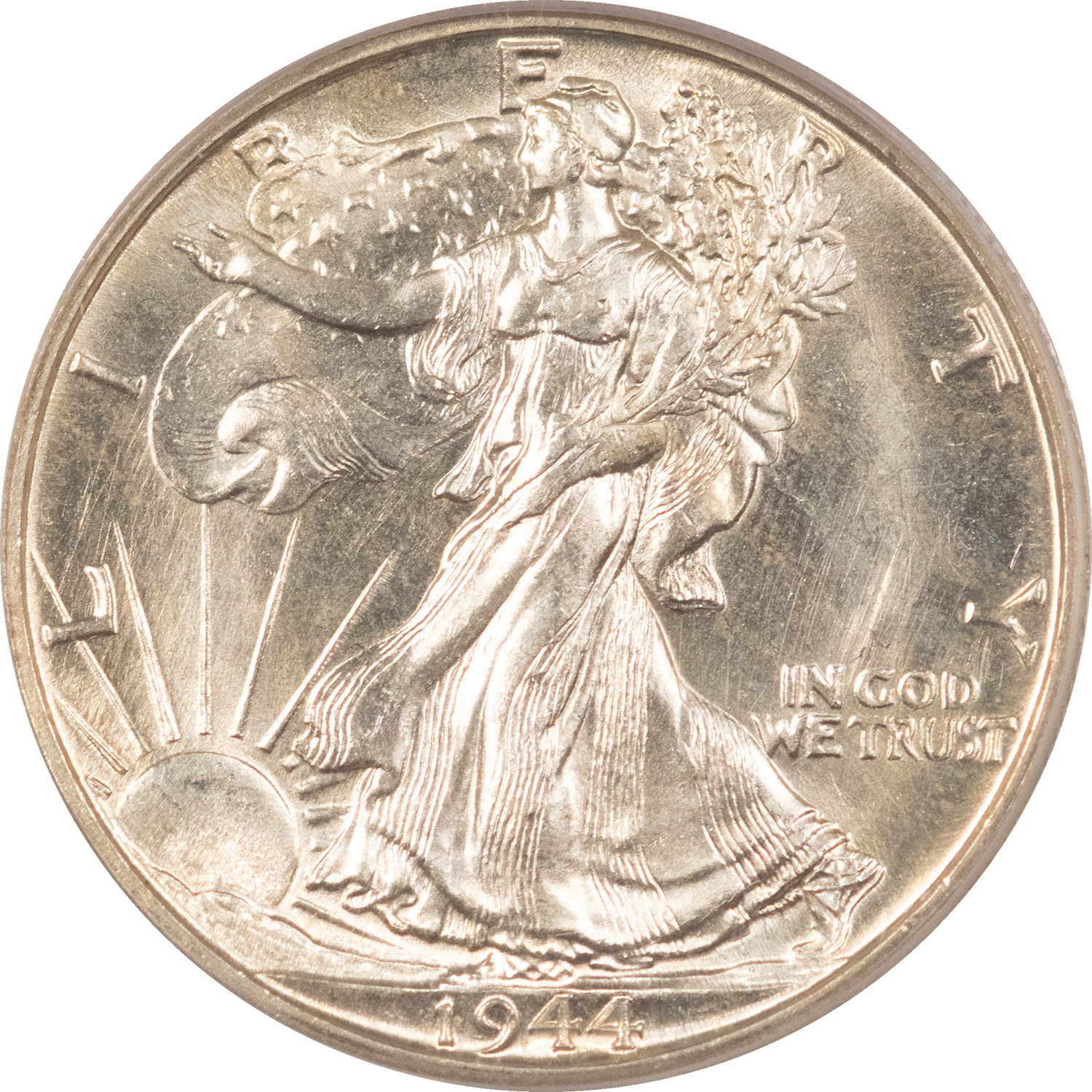 Half Dollars 1944-D WALKING LIBERTY HALF DOLLAR – PCGS MS-66, BLAST WHITE & PREMIUM QUALITY! Half Dollars 1944-D WALKING LIBERTY HALF DOLLAR – PCGS MS-66, BLAST WHITE & PREMIUM QUALITY!