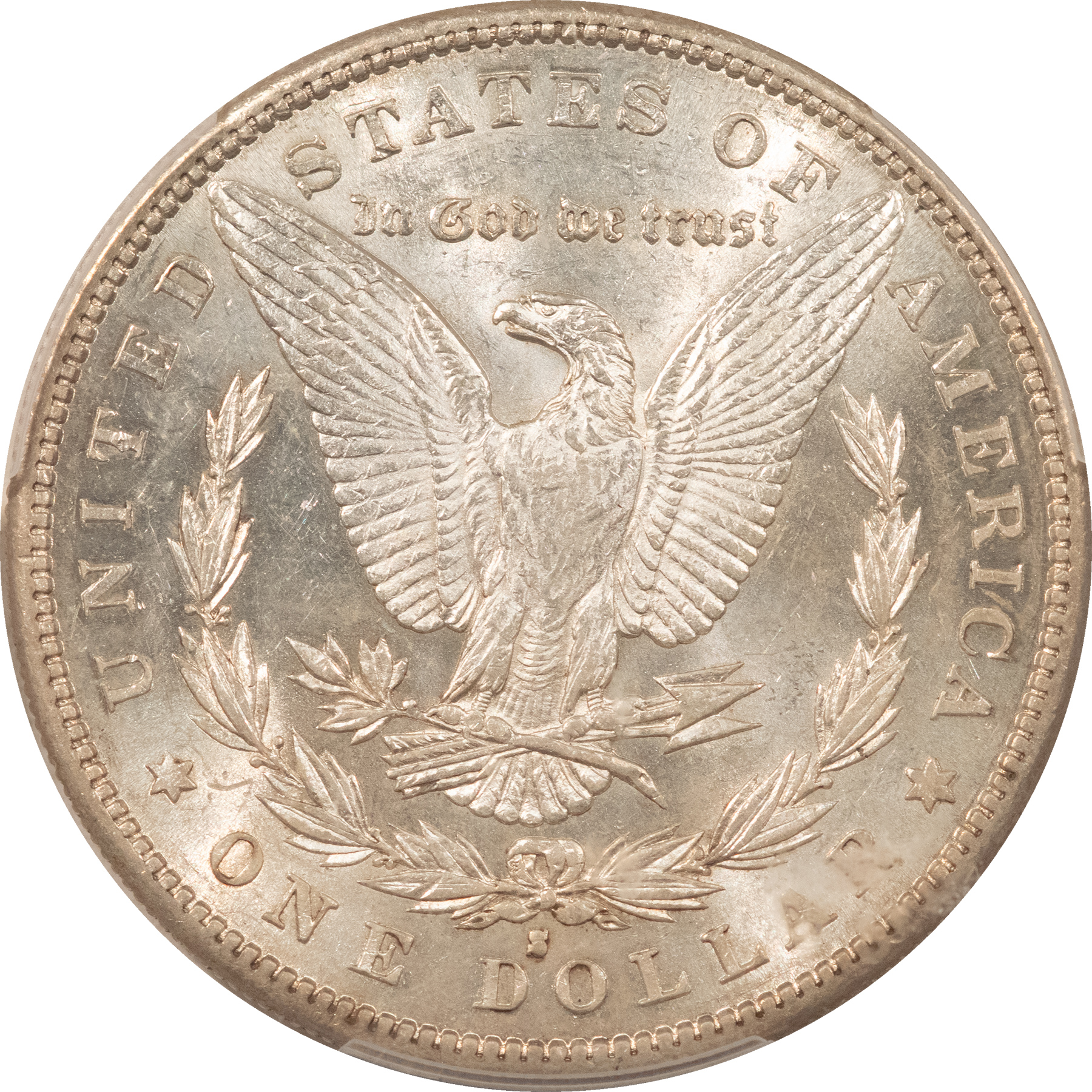 Dollars 1883-S $1 MORGAN DOLLAR – PCGS AU-58, BLAST WHITE & PREMIUM QUALITY! Dollars 1883-S $1 MORGAN DOLLAR – PCGS AU-58, BLAST WHITE & PREMIUM QUALITY!