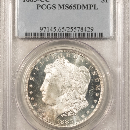 Dollars 1883-CC $1 MORGAN DOLLAR – PCGS MS-65 DMPL FRESH, FROSTY DEEP MIRROR PROOFLIKE