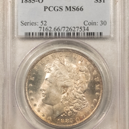 Dollars 1885-O $1 MORGAN DOLLAR – PCGS MS-66, FRESH & PRETTY!