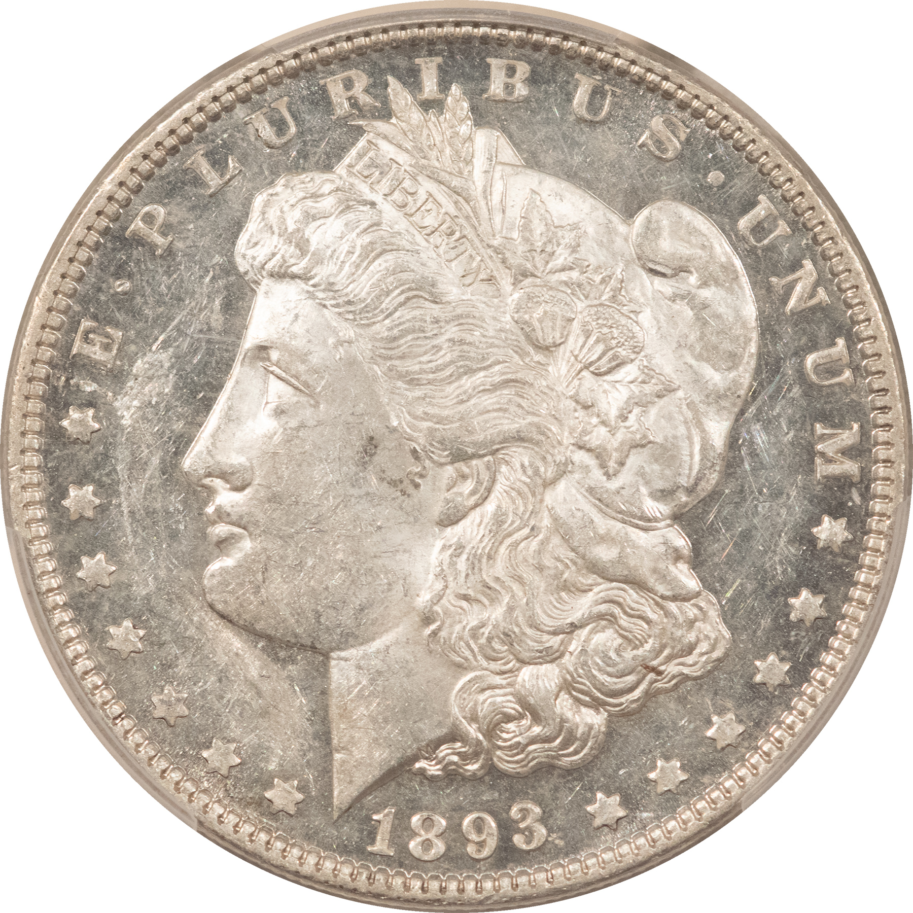Dollars 1893 $1 MORGAN DOLLAR – PCGS MS-60 DMPL POP 2, RARE! TRUE DEEP MIRROR PROOFLIKE! Dollars 1893 $1 MORGAN DOLLAR – PCGS MS-60 DMPL POP 2, RARE! TRUE DEEP MIRROR PROOFLIKE!