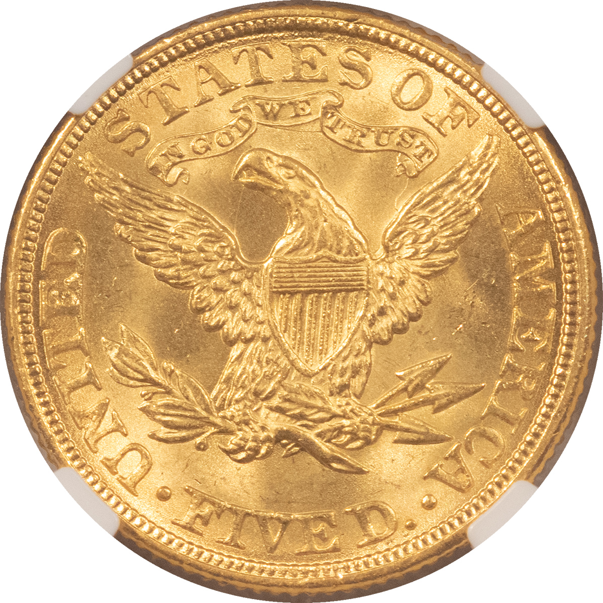 $5 1881 $5 LIBERTY HEAD GOLD HALF EAGLE – NGC MS-64, PQ, FROSTY & CAC APPROVED! $5 1881 $5 LIBERTY HEAD GOLD HALF EAGLE – NGC MS-64, PQ, FROSTY & CAC APPROVED!