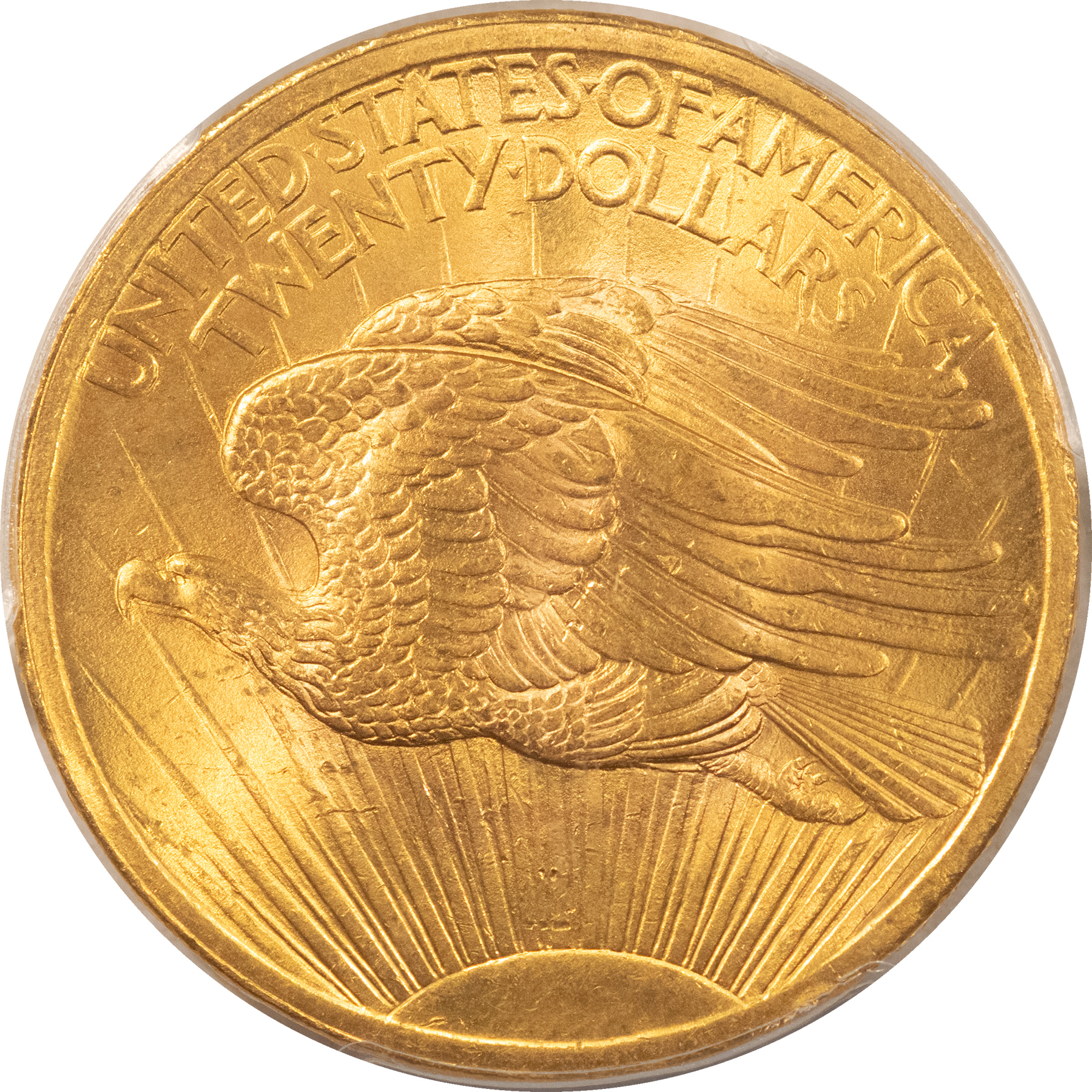 $20 1907 $20 ST GAUDENS GOLD DOUBLE EAGLE, NO MOTTO PCGS MS-65 GEM! POPULAR 1ST YEAR $20 1907 $20 ST GAUDENS GOLD DOUBLE EAGLE, NO MOTTO PCGS MS-65 GEM! POPULAR 1ST YEAR
