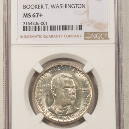 Early Commems 1949 BOOKER T. WASHINGTON COMMEMORATIVE HALF DOLLAR – NGC MS-67+ WHITE, POP 14/0