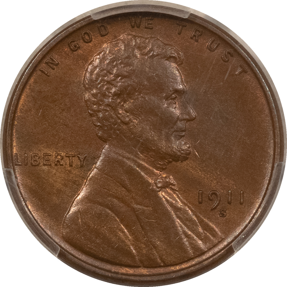 Lincoln Cents (Wheat) 1911-S LINCOLN CENT – PCGS MS-63 BN Lincoln Cents (Wheat) 1911-S LINCOLN CENT – PCGS MS-63 BN
