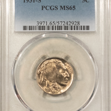 Buffalo Nickels 1931-S BUFFALO NICKEL – PCGS MS-65 LOOKS 66! PREMIUM QUALITY!