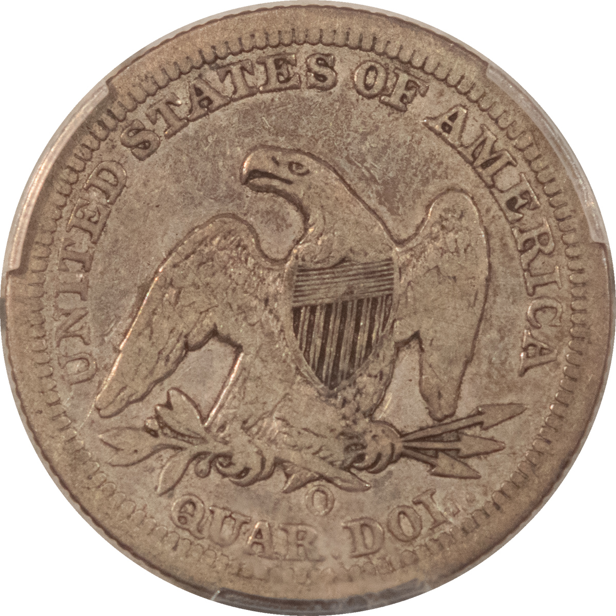 Liberty Seated Quarters 1855-O SEATED LIBERTY QUARTER – PCGS F-15, SCARCE! LOW-POP! Liberty Seated Quarters 1855-O SEATED LIBERTY QUARTER – PCGS F-15, SCARCE! LOW-POP!