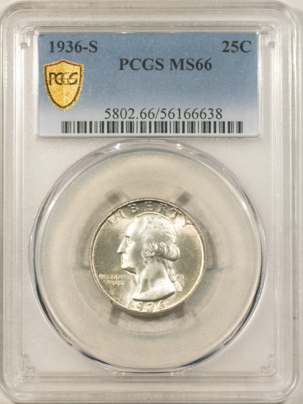 New Certified Coins 1936-S WASHINGTON QUARTER – PCGS MS-66, LOOKS 67! PREMIUM QUALITY! New Certified Coins 1936-S WASHINGTON QUARTER – PCGS MS-66, LOOKS 67! PREMIUM QUALITY!