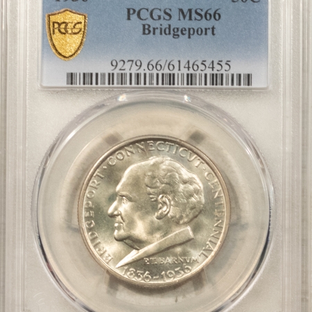 Early Commems 1936 BRIDGEPORT COMMEMORATIVE HALF DOLLAR – PCGS MS-66, BLAZING LUSTER & PQ!