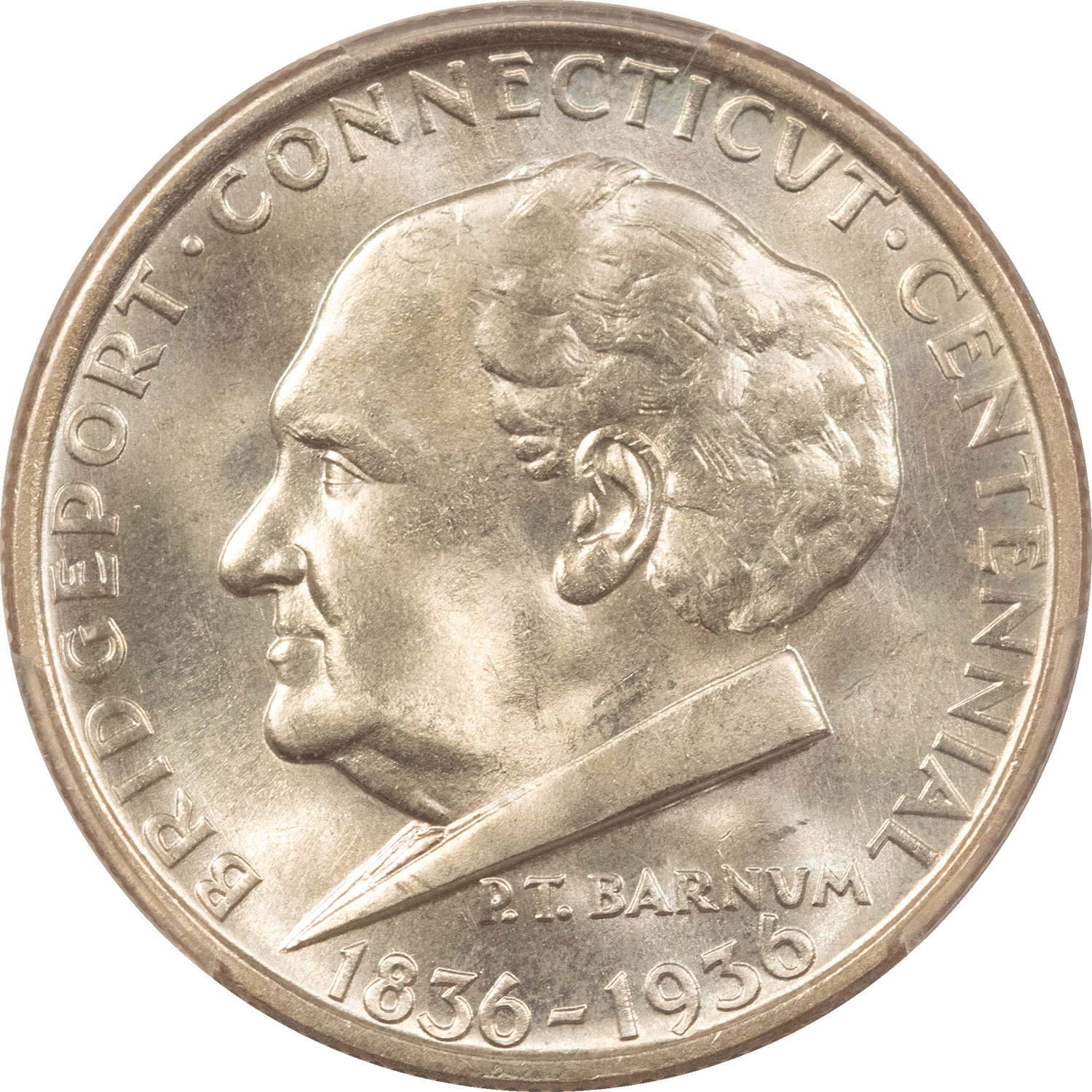Early Commems 1936 BRIDGEPORT COMMEMORATIVE HALF DOLLAR – PCGS MS-66, BLAZING LUSTER & PQ! Early Commems 1936 BRIDGEPORT COMMEMORATIVE HALF DOLLAR – PCGS MS-66, BLAZING LUSTER & PQ!
