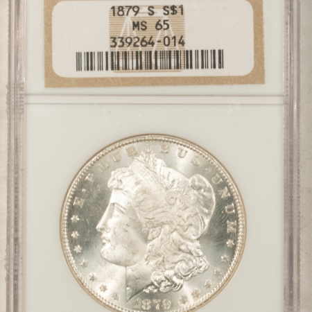 Dollars 1879-S $1 MORGAN DOLLAR – NGC MS-65, BLAST WHITE & PREMIUM QUALITY!