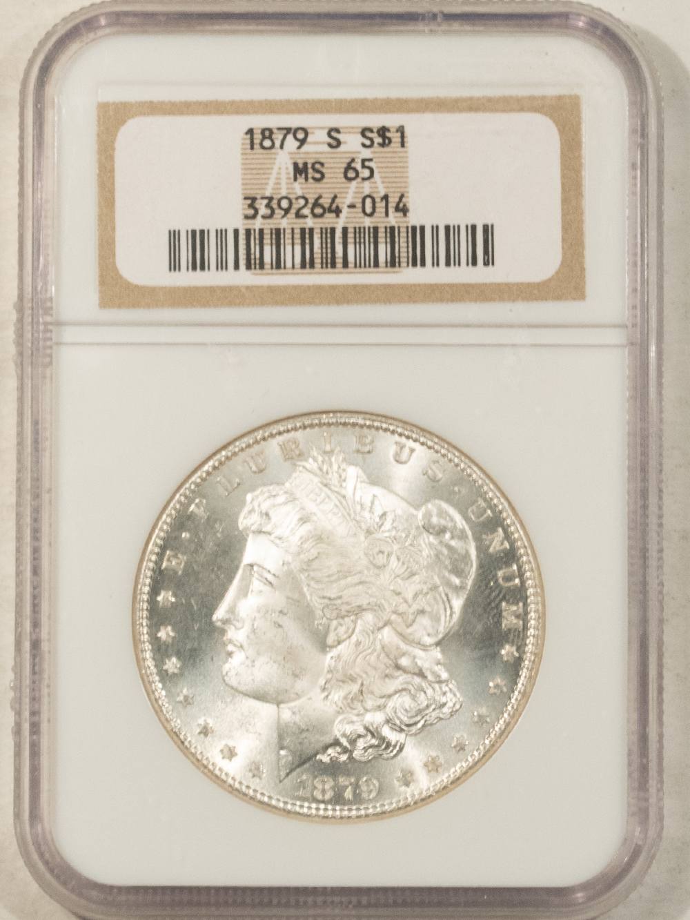Dollars 1879-S $1 MORGAN DOLLAR – NGC MS-65, BLAST WHITE & PREMIUM QUALITY! Dollars 1879-S $1 MORGAN DOLLAR – NGC MS-65, BLAST WHITE & PREMIUM QUALITY!