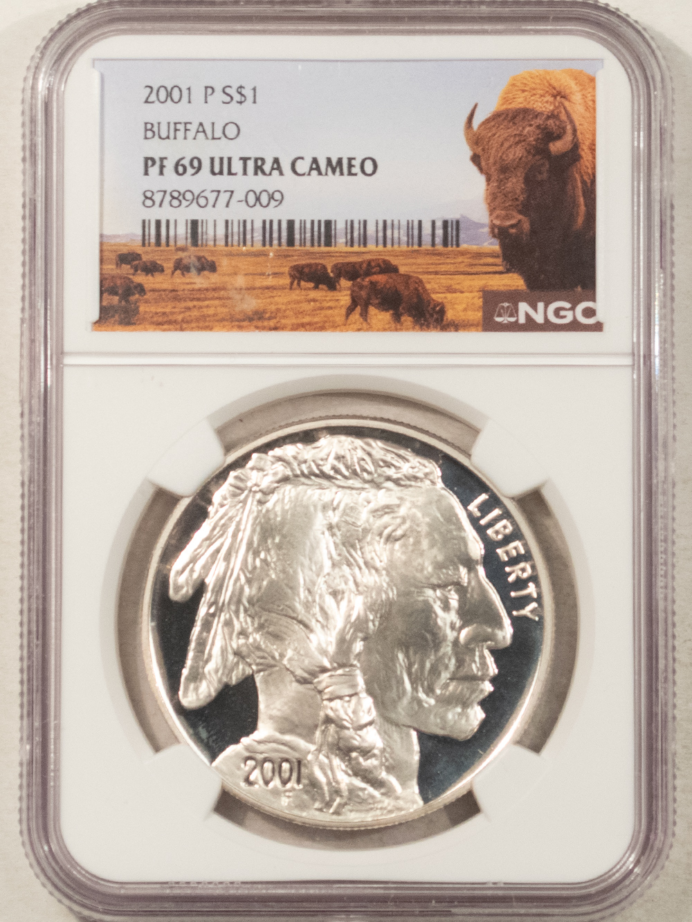 American Gold Eagles, Buffaloes, & Liberty Series 2001-P $1 PROOF COMMEMORATIVE AMERICAN SILVER BUFFALO 1 OZ .999 NGC PF-69 UCAM American Gold Eagles, Buffaloes, & Liberty Series 2001-P $1 PROOF COMMEMORATIVE AMERICAN SILVER BUFFALO 1 OZ .999 NGC PF-69 UCAM