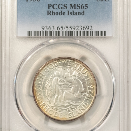 Early Commems 1936 RHODE ISLAND COMMEMORATIVE HALF DOLLAR, PCGS MS-65 PRETTY, PREMIUM QUALITY!