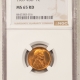 Lincoln Cents (Wheat) 1909 VDB LINCOLN CENT – NGC MS-66 RD, REALLY PRETTY! FIRST YEAR!