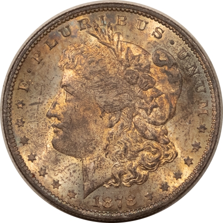 Dollars 1878 7/8TF STRONG MORGAN DOLLAR – ORIGINAL TONED FRESH BRILLIANT UNCIRCULATED!