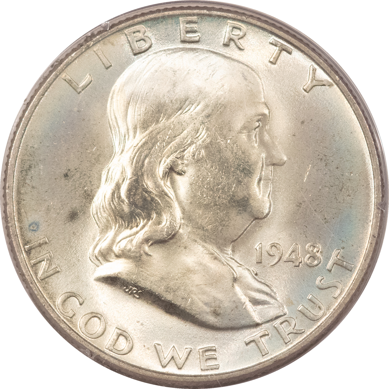 Franklin Halves 1948 FRANKLIN HALF DOLLAR – PCGS MS-64, RATTLER! PREMIUM QUALITY! LOOKS FBL! Franklin Halves 1948 FRANKLIN HALF DOLLAR – PCGS MS-64, RATTLER! PREMIUM QUALITY! LOOKS FBL!