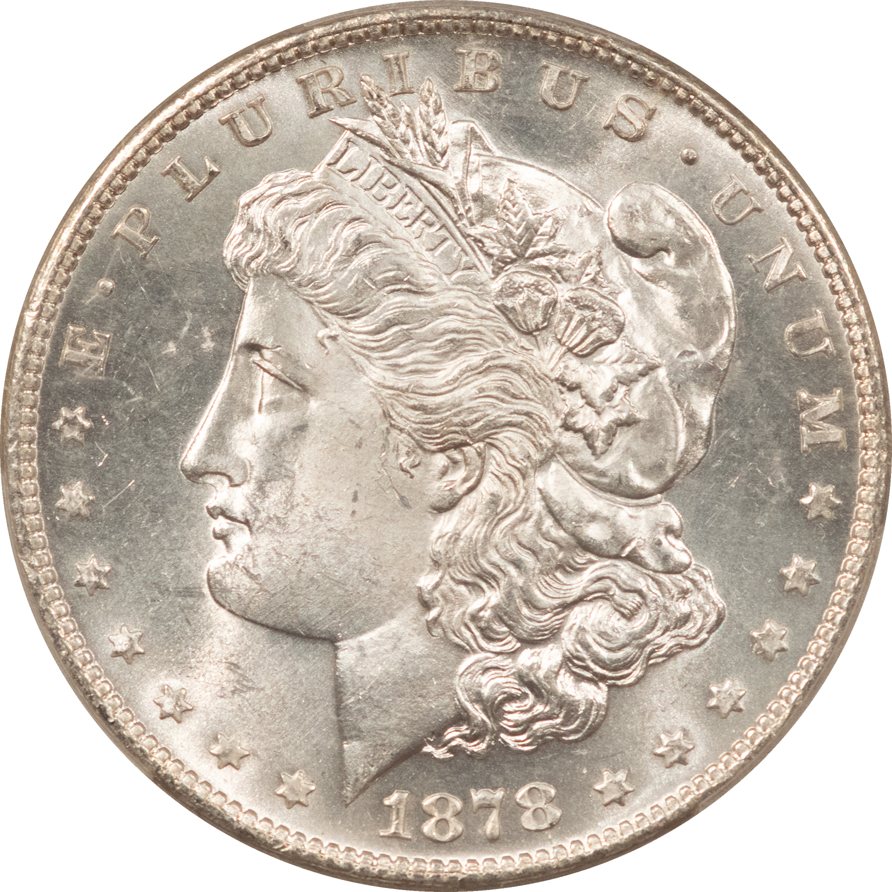 Dollars 1878-S $1 MORGAN DOLLAR – PCGS MS-63, BLAST WHITE! Dollars 1878-S $1 MORGAN DOLLAR – PCGS MS-63, BLAST WHITE!