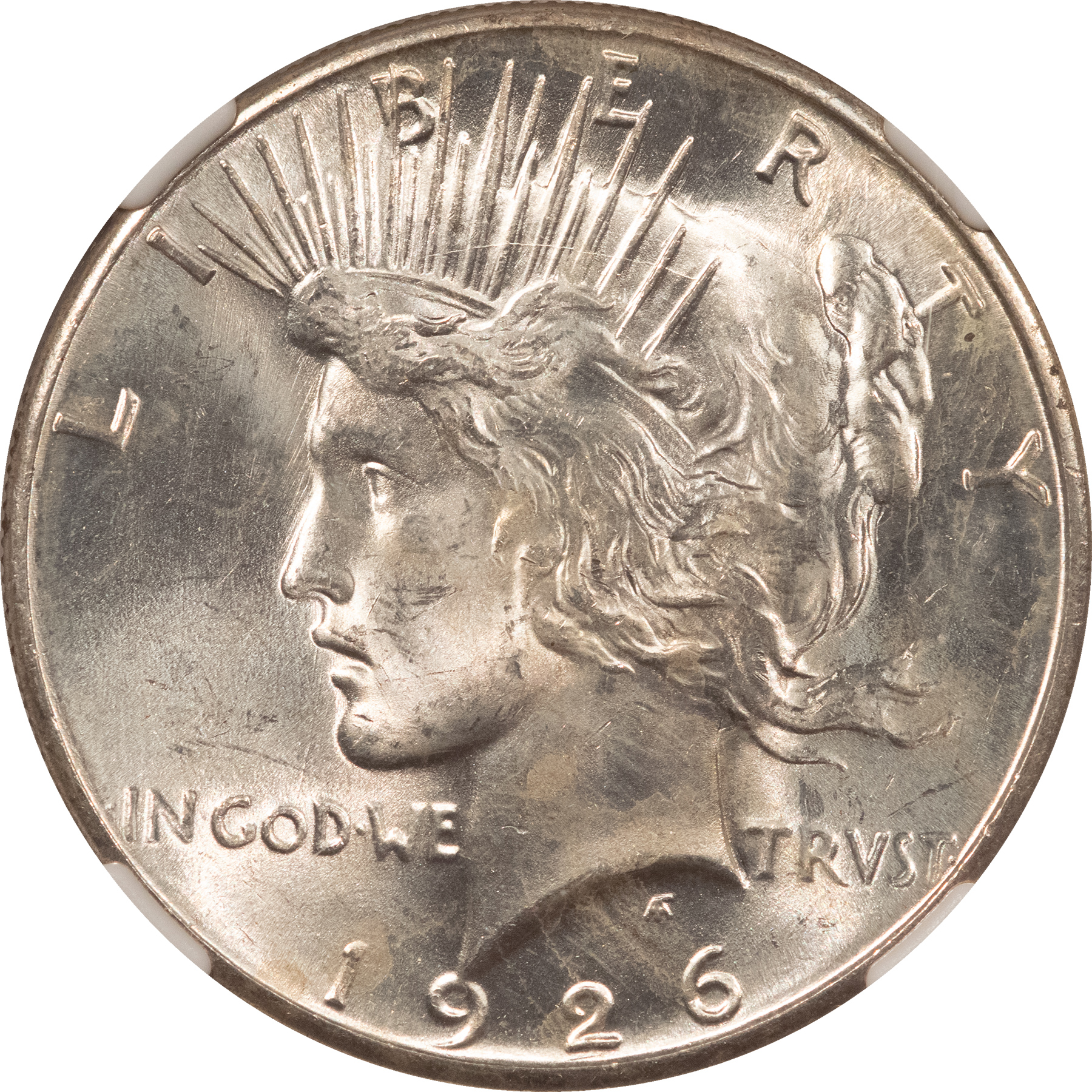 Dollars 1926-S $1 PEACE DOLLAR – NGC MS-64+, BLAST WHITE & PREMIUM QUALITY! Dollars 1926-S $1 PEACE DOLLAR – NGC MS-64+, BLAST WHITE & PREMIUM QUALITY!