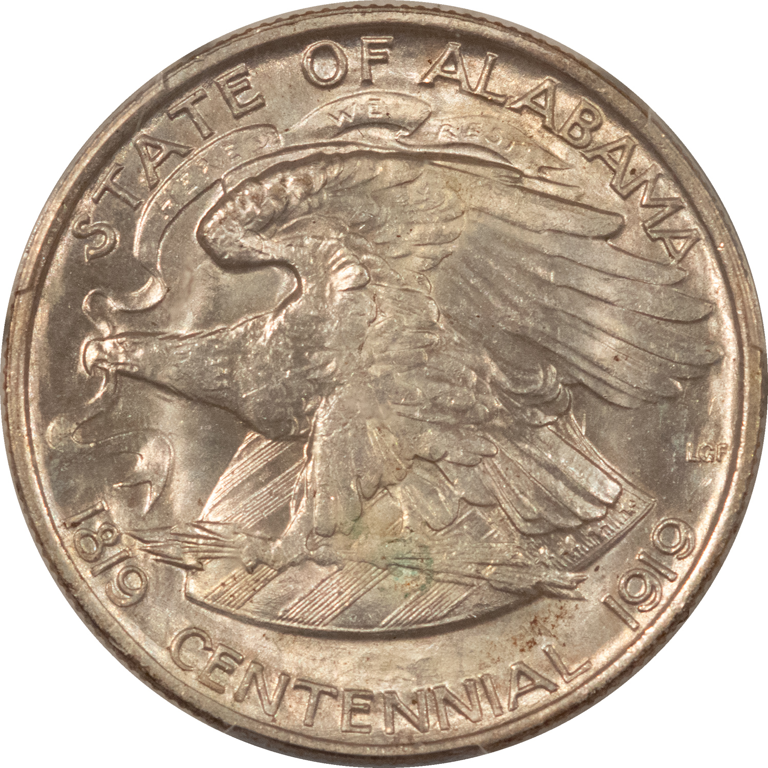 Early Commems 1921 ALABAMA COMMEMORATIVE HALF DOLLAR – PCGS MS-64 Early Commems 1921 ALABAMA COMMEMORATIVE HALF DOLLAR – PCGS MS-64