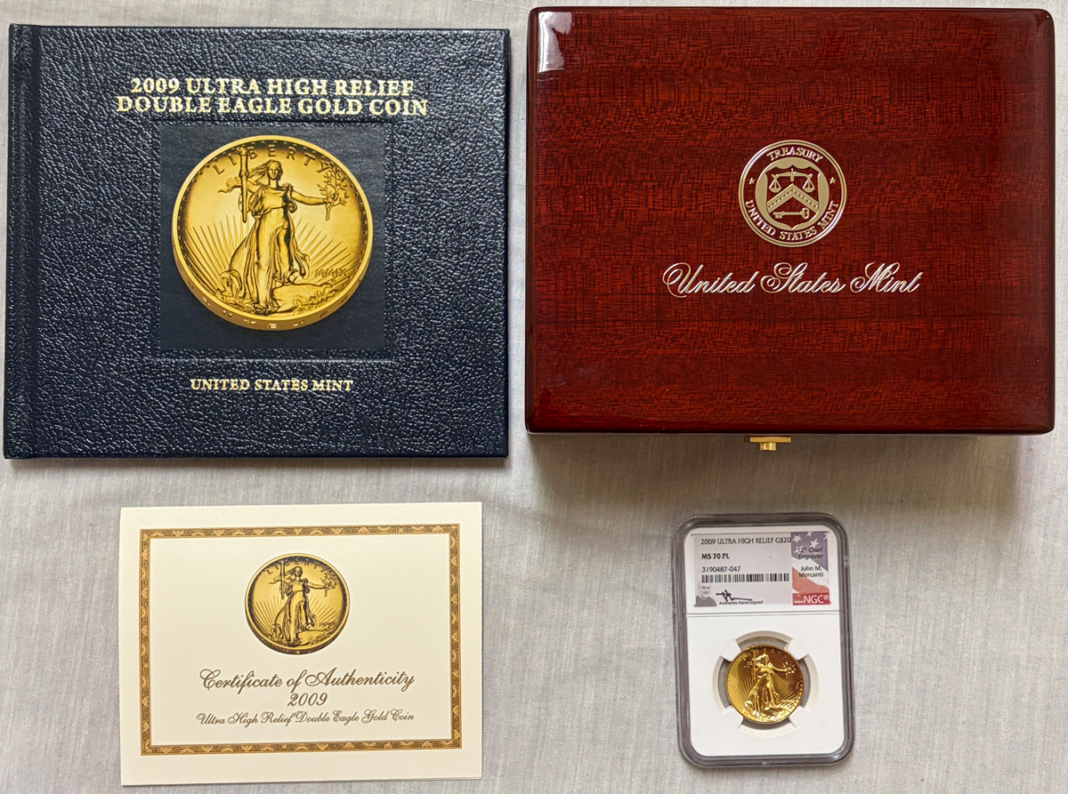 American Gold Eagles, Buffaloes, & Liberty Series 2009 $20 1 OZ ULTRA HIGH RELIEF AMERICAN GOLD EAGLE NGC MS-70 PL MERCANTI SIGNED American Gold Eagles, Buffaloes, & Liberty Series 2009 $20 1 OZ ULTRA HIGH RELIEF AMERICAN GOLD EAGLE NGC MS-70 PL MERCANTI SIGNED