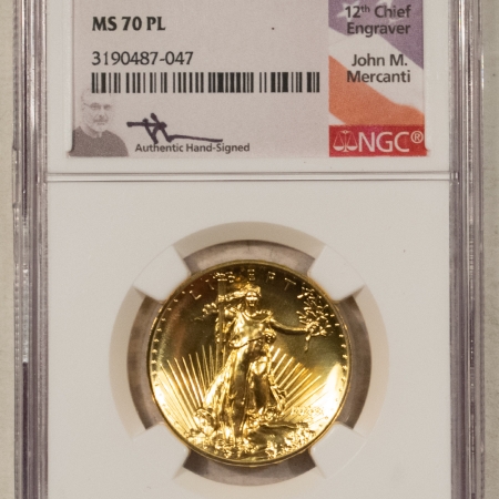 American Gold Eagles, Buffaloes, & Liberty Series 2009 $20 1 OZ ULTRA HIGH RELIEF AMERICAN GOLD EAGLE NGC MS-70 PL MERCANTI SIGNED