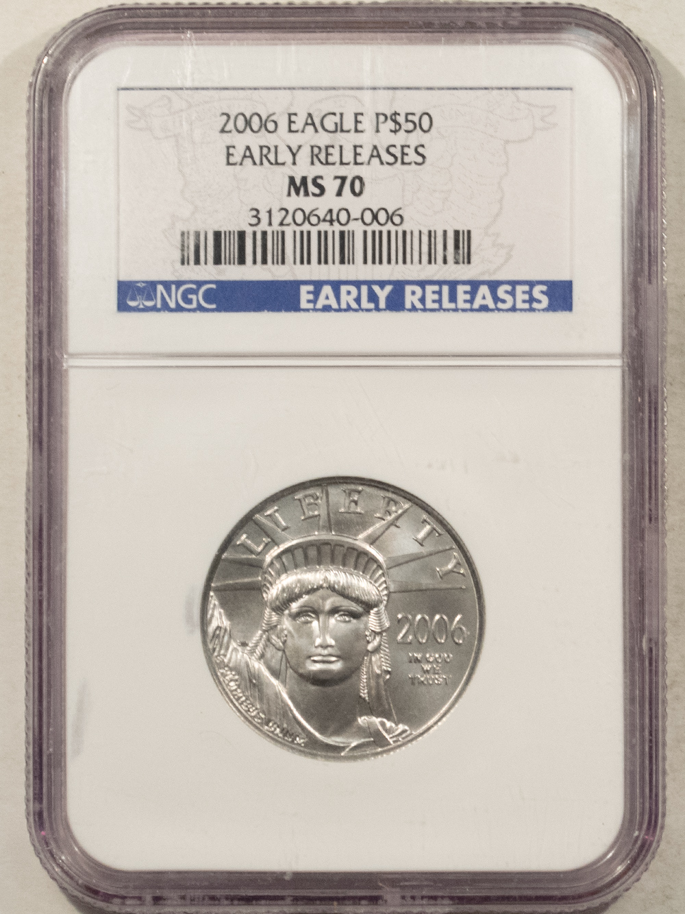 American Platinum Eagles 2006 $50 AMERICAN PLATINUM 1/2 OZ EAGLE – NGC MS-70 EARLY RELEASES American Platinum Eagles 2006 $50 AMERICAN PLATINUM 1/2 OZ EAGLE – NGC MS-70 EARLY RELEASES