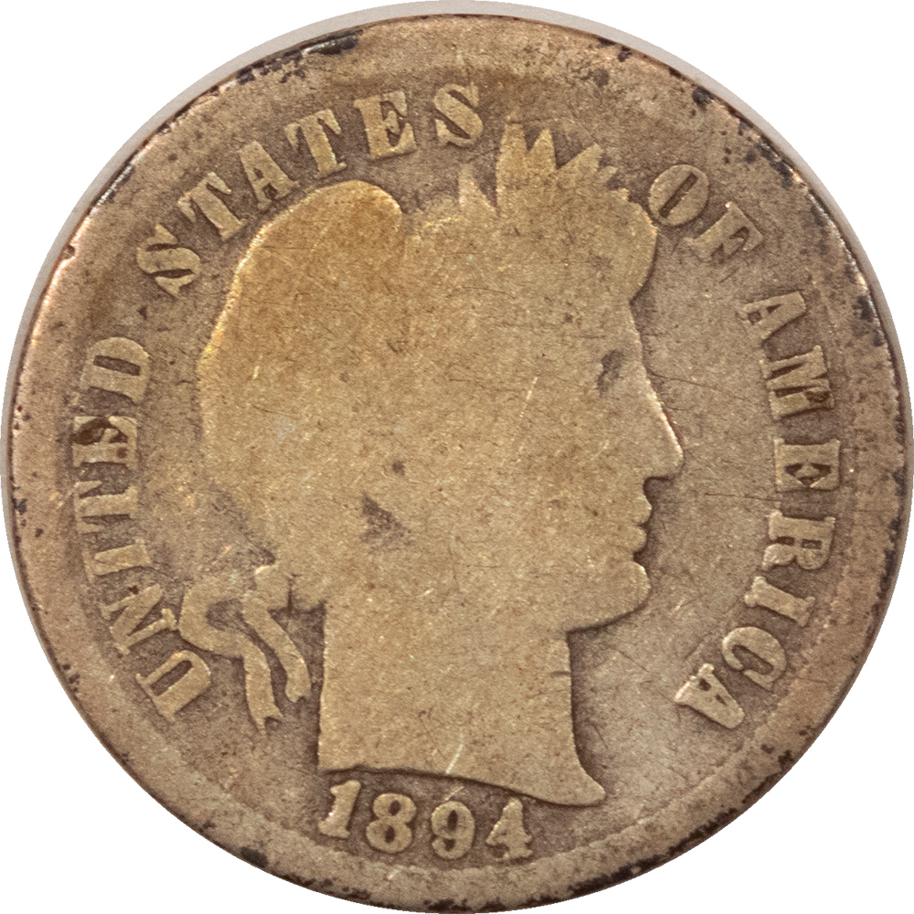 Barber Dimes 1894-O BARBER DIME – CIRCULATED! Barber Dimes 1894-O BARBER DIME – CIRCULATED!