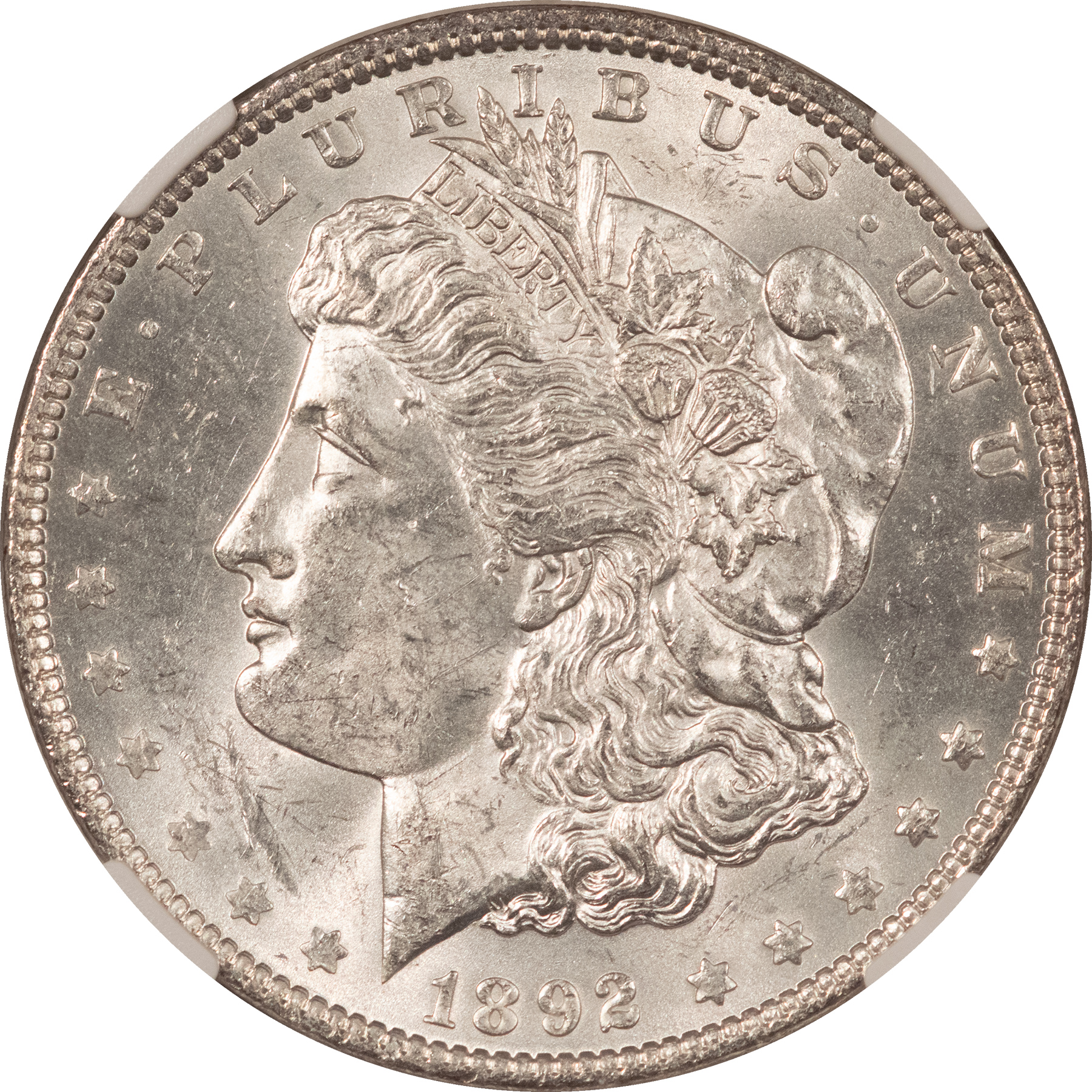 Dollars 1892 $1 MORGAN DOLLAR – NGC MS-62 BLAST WHITE! Dollars 1892 $1 MORGAN DOLLAR – NGC MS-62 BLAST WHITE!