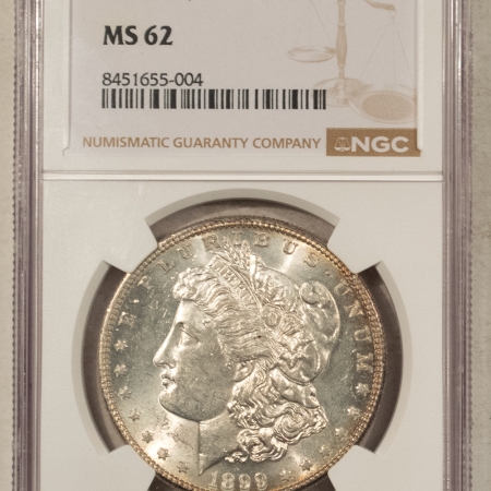 Dollars 1899-S $1 MORGAN DOLLAR – NGC MS-62, FRESH & PREMIUM QUALITY!