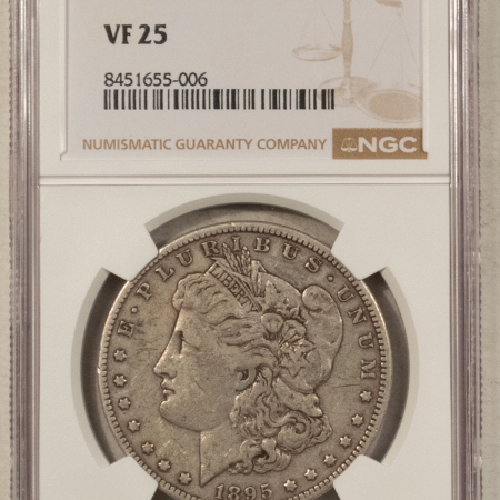 Dollars 1895-O $1 MORGAN DOLLAR – NGC VF-25, PREMIUM QUALITY & PERFECT!