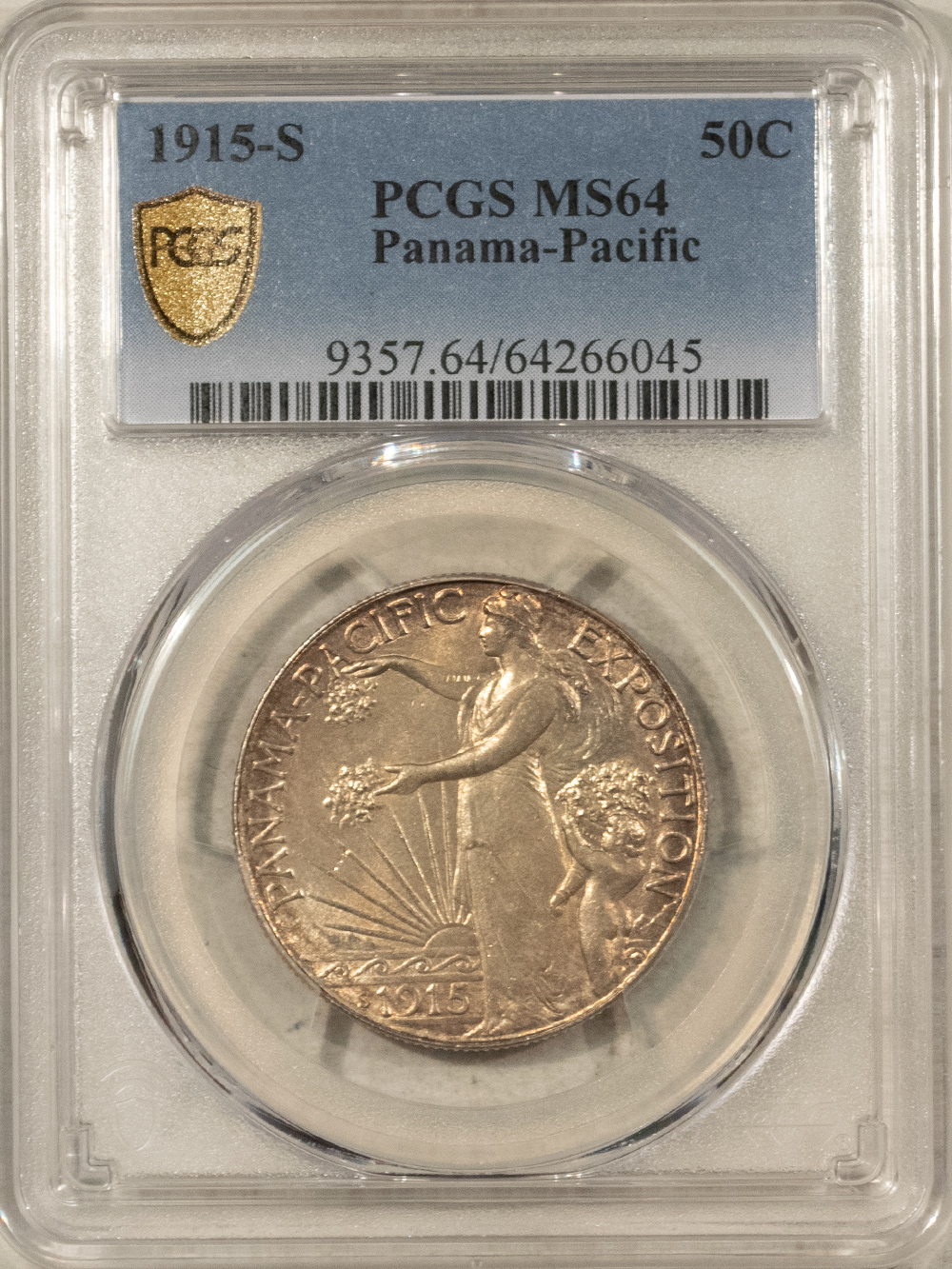 Early Commems 1915-S PANAMA-PACIFIC COMMEMORATIVE HALF DOLLAR – PCGS MS-64, FRESH & PQ! Early Commems 1915-S PANAMA-PACIFIC COMMEMORATIVE HALF DOLLAR – PCGS MS-64, FRESH & PQ!
