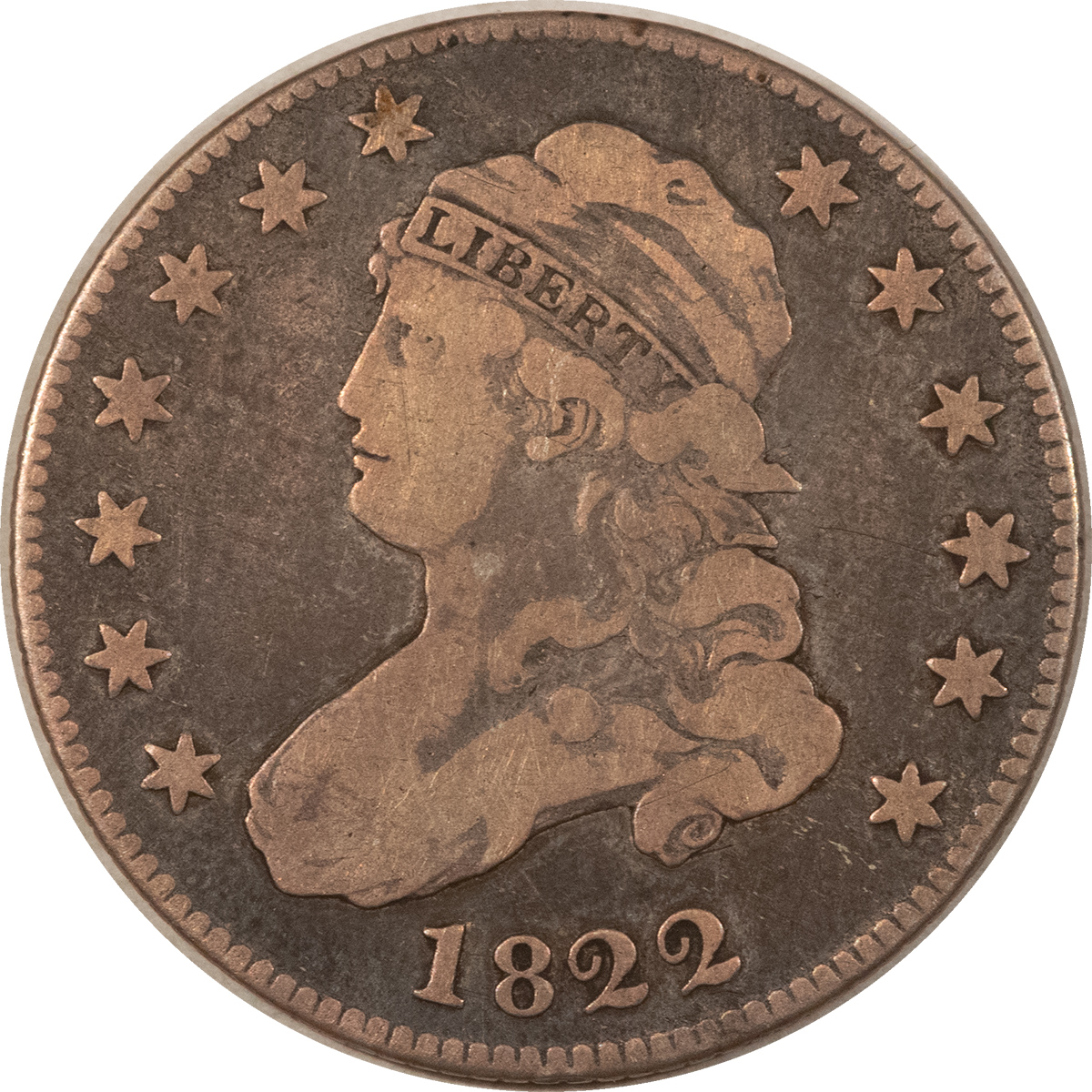 Capped Bust Quarters 1822 CAPPED BUST QUARTER – PLEASING CIRCULATED EXAMPLE! Capped Bust Quarters 1822 CAPPED BUST QUARTER – PLEASING CIRCULATED EXAMPLE!
