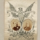 New Store Items 1884 BLAINE-LOGAN JUGATE RIBBON 2 1/2 X 5 1/4 SILK W/GRAPHICS, VIRTUALLY MINT!