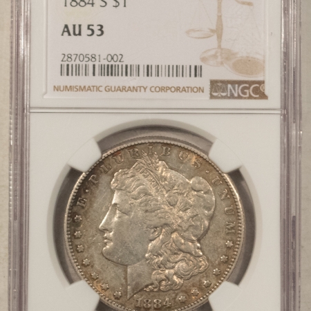 Dollars 1884-S $1 MORGAN DOLLAR – NGC AU-53