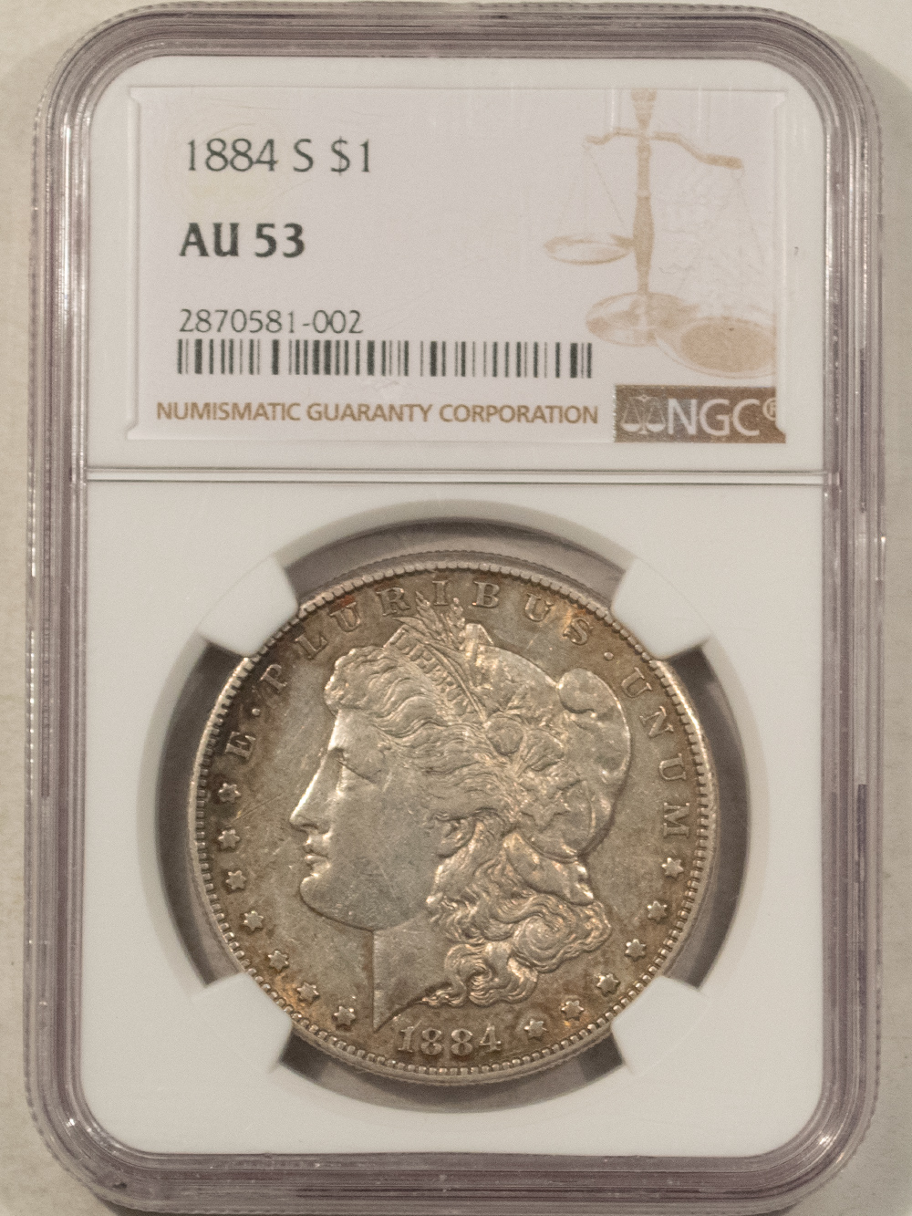Dollars 1884-S $1 MORGAN DOLLAR – NGC AU-53 Dollars 1884-S $1 MORGAN DOLLAR – NGC AU-53