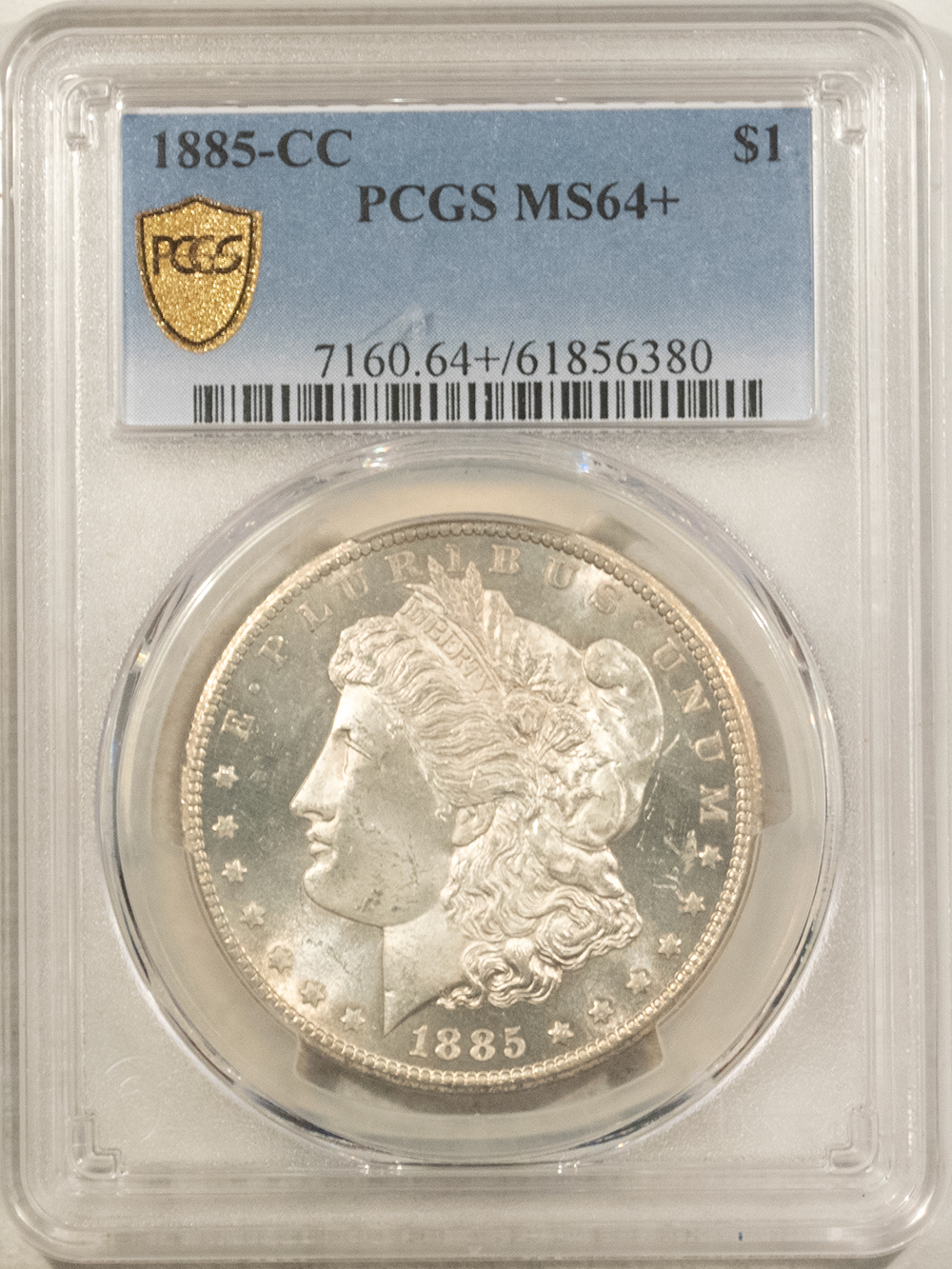 Morgan Dollars 1885-CC MORGAN DOLLAR PCGS MS-64+, BLAST WHITE! Morgan Dollars 1885-CC MORGAN DOLLAR PCGS MS-64+, BLAST WHITE!